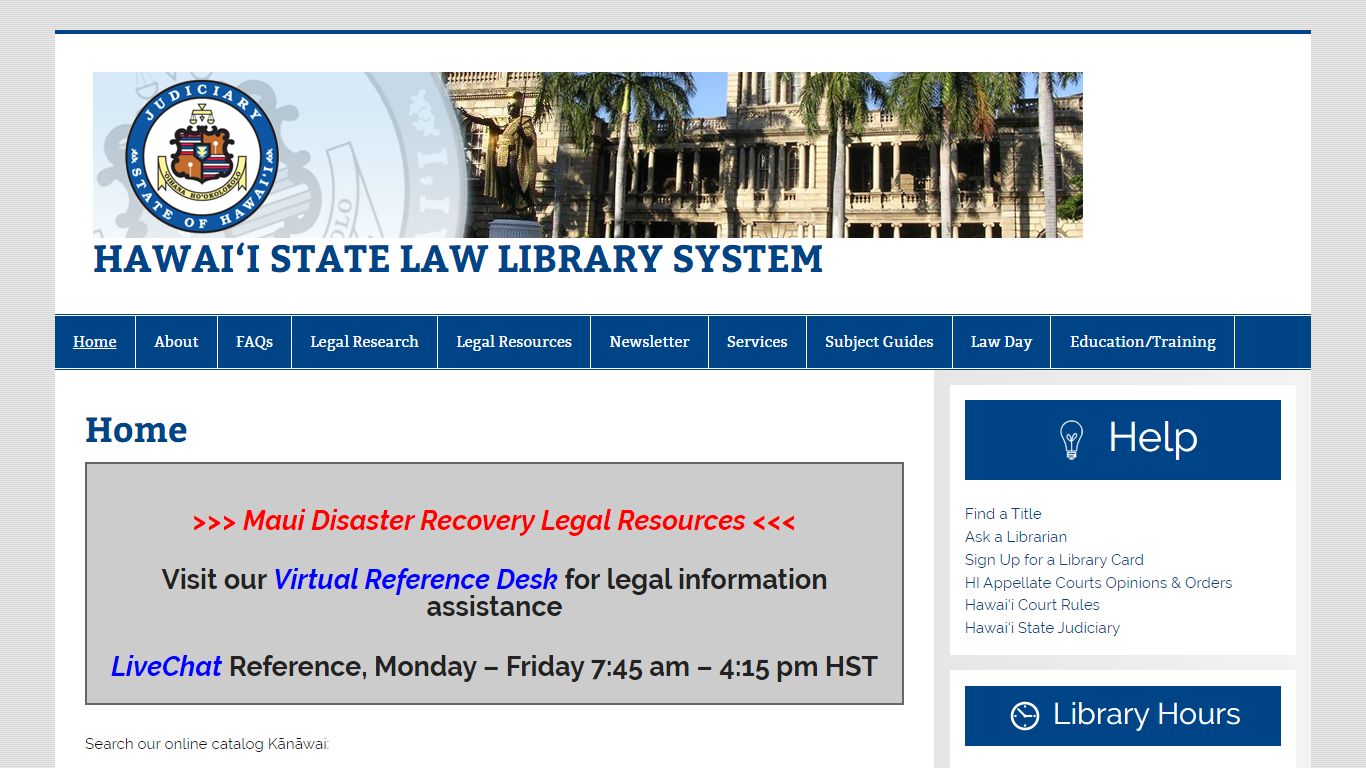 Searching Hoohiki - HAWAI‘I STATE LAW LIBRARY SYSTEM